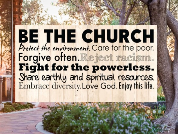 Be The Church Banner of the United Church of Christ at POVUCC
