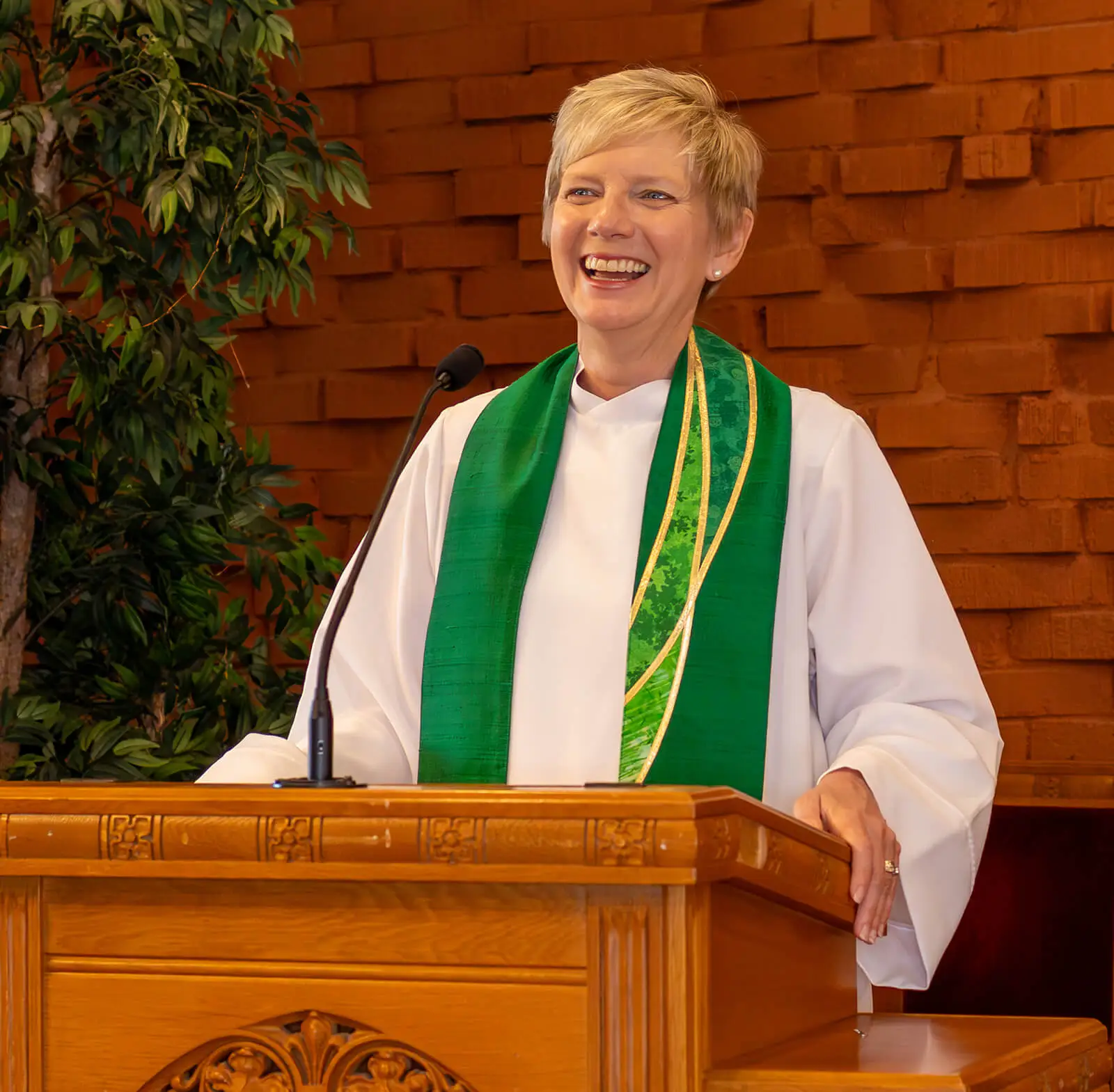 Pastor Mary at Pioneer Ocean View UCC Church in San Diego, CA